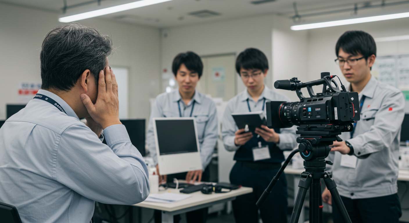 PCの前で悩むビジネスマン